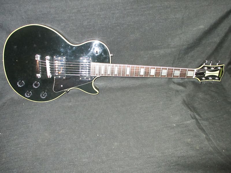 Cortez Japanese Single Cut Custom Style Guitar 1976-1977 Ebony image 1