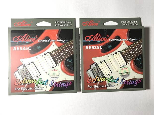 2 Sets Electric Guitar Strings Multi Colored Alice AE535C Reverb UK