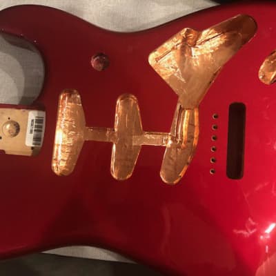 Custom made Stratocaster Style Guitar with a Candy Apple Red Finish image 3