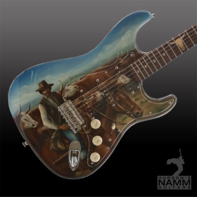 2011 Fender Custom Cowboy & Cattle Strat NOS Todd Krause Masterbuilt Hand Painted by Dan Lawrence NEW! image 3