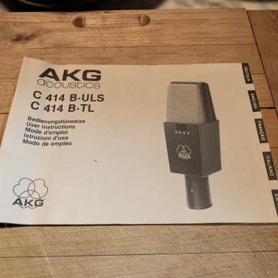 AKG  C414 B- ULS/C414 TLll VINTAGE MICROPHONE MANUAL- ORIGINAL/CLASSIC!! image 1