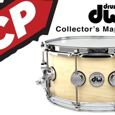 DW Collectors Maple Snare Drum 14x6.5 Satin Natural image 2