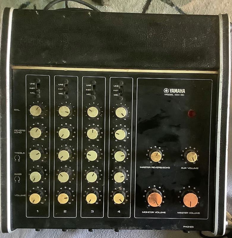 Yamaha EM80 4 Channel Powered Mixer PA Board Reverb