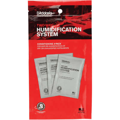 D'Addario Humidipak System Conditioning Packets, 3-pack