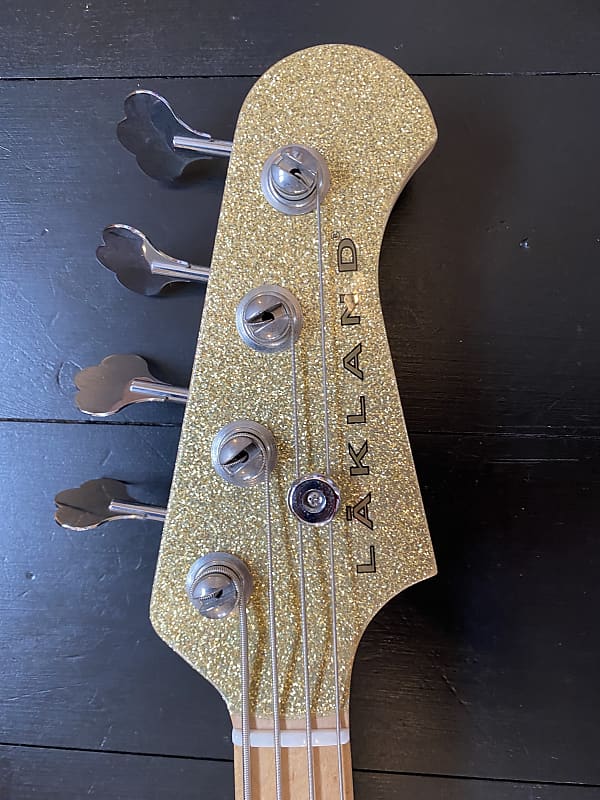 Lakland USA 44-60 Joe Osborn custom 2019 Gold Sparkle matching Headstock