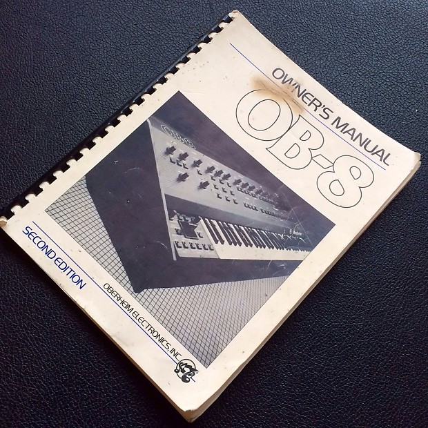 Oberheim Ob8 owner's manual 1980 Reverb
