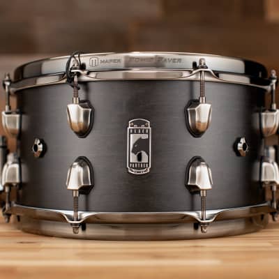 Mapex Black Panther Hydro 13 X 7 Maple Snare Drum, Flat Black Transparent Lacquer (B Stock) image 1