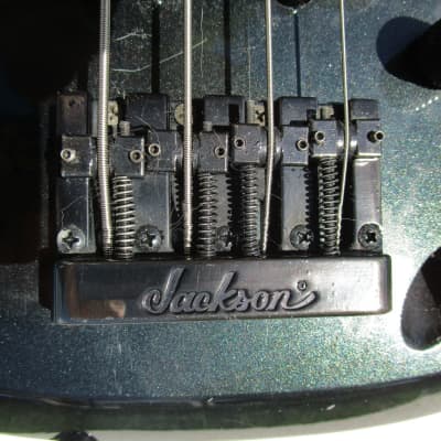 Charvel Jackson  Fusion IV Bass Guitar, 1989, Japan, Metallic Blue, J & P Pickups, Gig Bag image 4
