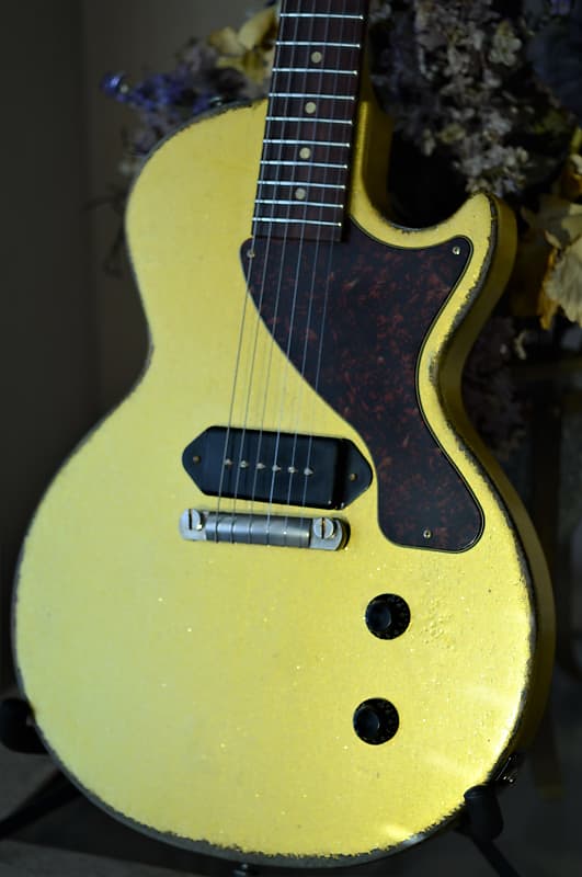Gibson Les Paul Junior Relic- Custom Gold Sparkle P90 | Reverb