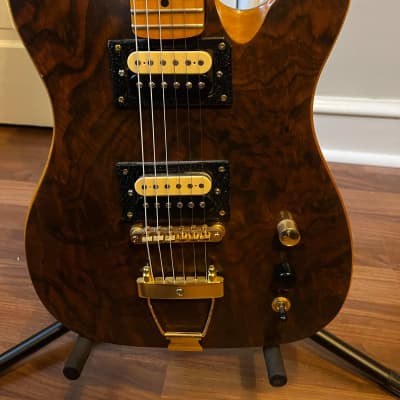 Occhineri Custom TELE style guitar - Natural Walnut image 2