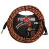 Pig Hog "Western Plaid" Vintage Woven Instrument Cable - 20 FT Right Angle (PCH20CPR)