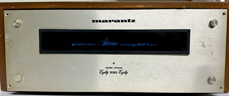 Marantz Model Sixteen 16 80 Watt Stereo Solid-State Power Amplifier, 1969 - Silver  			