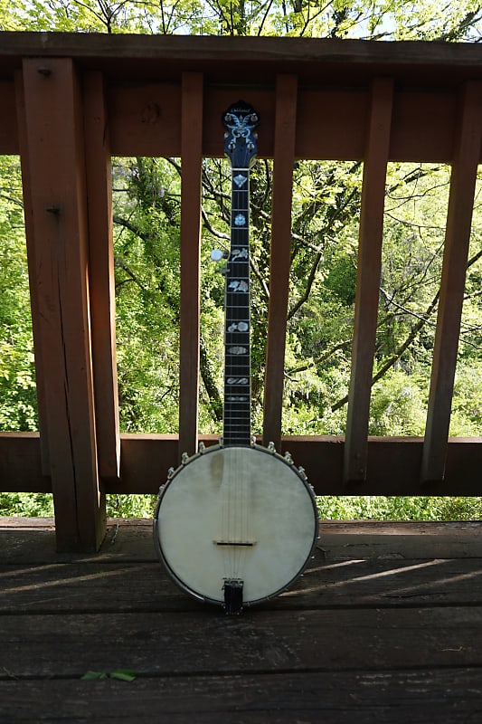 Wildwood Heirloom Open Back Banjo Tubaphone Tone ring Flamed Maple neck Engraved Inlays Old Time image 1
