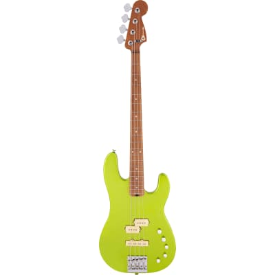 Charvel Pro-Mod San Dimas Bass PJ IV, Lime Green Metallic image 1