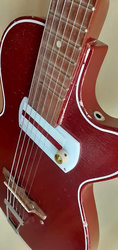 electric guitar rare Klira Solibody  1960 Apple Red image 1