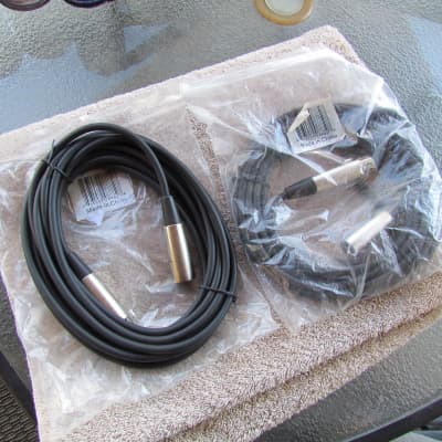 Set Of 2 XLR Microphone Cables Made In China 10ft XLR Cables Unused image 1