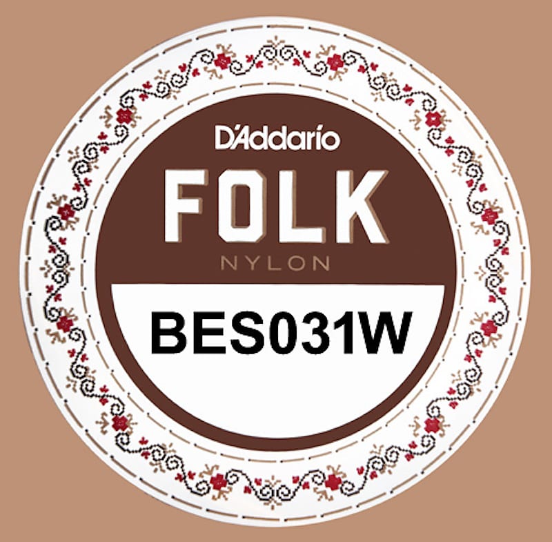 D'Addario BES031W - Corde au détail guitare folk Nylon Ré réassort du jeu  EJ32