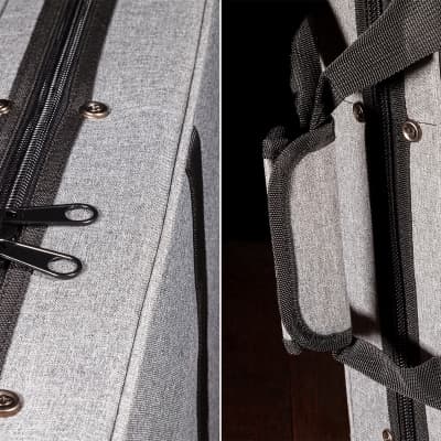 Lindo Electric Guitar Eco Hard Case | Plush Lined with Storage Pockets | Sustainable and Eco-Friendly | Designed in The UK | Grey Fabric Finish (Guitar NOT Included) image 10