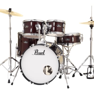 Pearl RS505C/C31 Roadshow 10 / 12 / 14 / 20 / 14x5" 5pc Drum Set with Hardware, Cymbals 2014 - 2023 - Product Color: RED WINE image 3