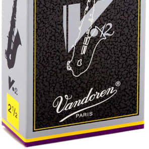 Vandoren SR6125 V12 Alto Saxophone Reeds - Strength 2.5 (Box of 10)