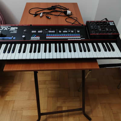 Roland JX-3P 61-Key Programmable Preset Polyphonic Synthesizer 1983 - 1985 - Black + DT-200 + Series Circuits MIDI upgrade