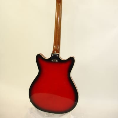 Vintage 1960's Kingston Model 3 Electric Guitar Red Sunburst image 14