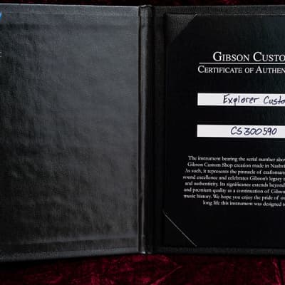 Gibson Custom Explorer Custom-Ebony w/Ebony Fingerboard & Gold Hardware image 9