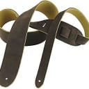 Henry Heller HBS2 Capri Suede Leather Guitar Strap Chocolate w/ Fast & Free Same Day Shipping