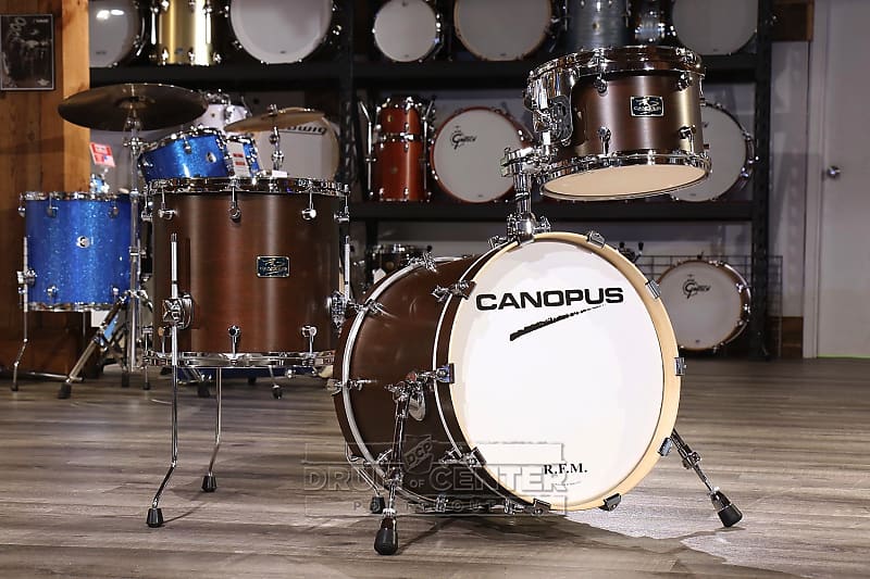 Canopus RFM 3pc Jazz Drum Set Bitter Brown Oil | Reverb