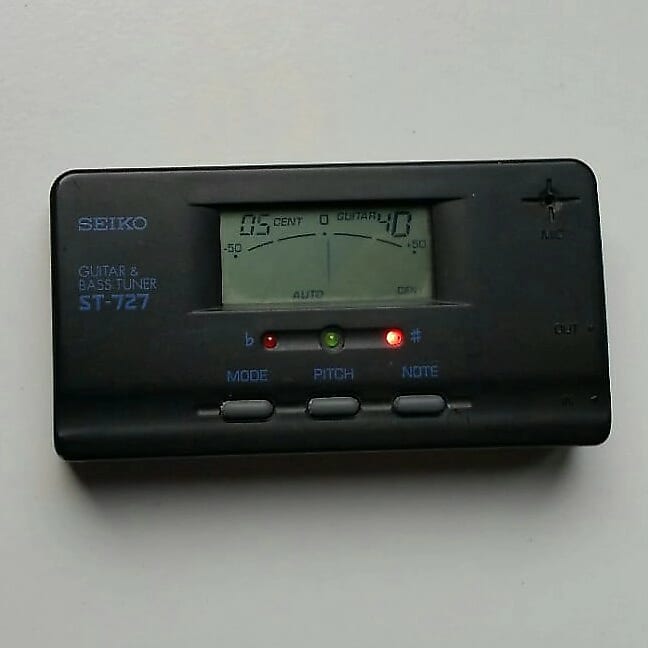 Seiko ST 727 Guitar and Bass Tuner Black