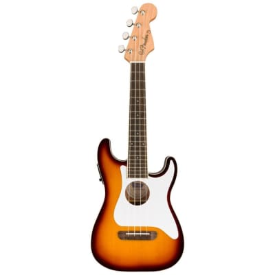 Fender Fullerton 4-String Right-Handed Stratocaster Ukulele with Maple Neck, Gloss Neck Finish and Walnut Fingerboard (Sunburst) for sale