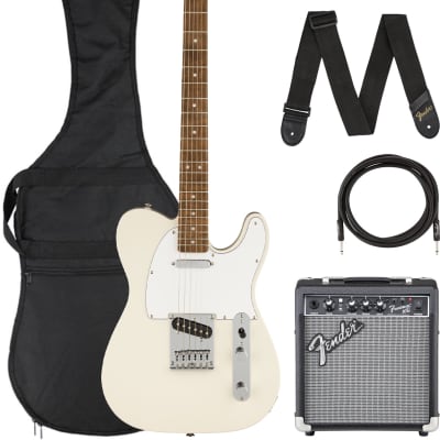 Fender Squier Affinity Telecaster - Olympic White w/ Frontman 10G Amplifier image 1