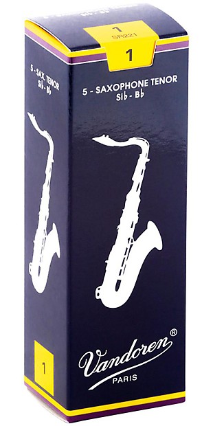 Vandoren SR221 Traditional Tenor Saxophone Reeds - Strength 1 (Box of 5) image 1