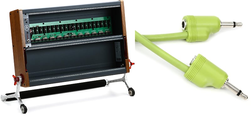 Arturia RackBrute 6U Eurorack Case with Power Supply  Bundle with Tiptop Audio Stackcable Eurorack Patch Cable - 20cm Green image 1