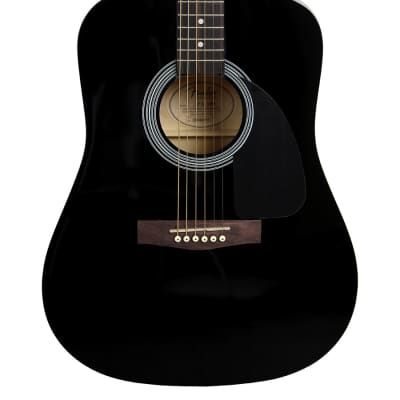 Fender FA-115 Dreadnought Acoustic Guitar - Black w/ Gig Bag image 5