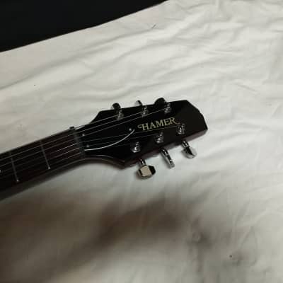 Hamer Sunburst Archtop electric guitar - Dark Cherry Burst NEW w/ Hard Case image 4
