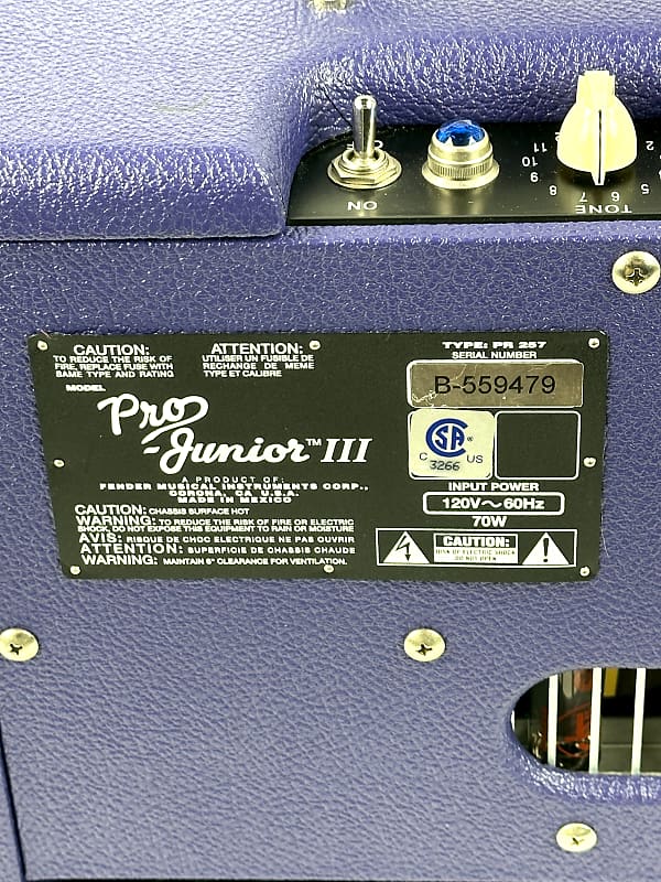 最愛 Junior フェンダー Pro Fender III PR257 アンプ