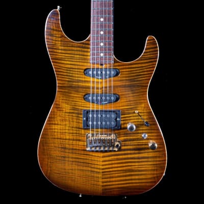Tom Anderson 2001 Hollow Drop Top Guitar,Tiger's Eye Burst, Pre-Owned image 1