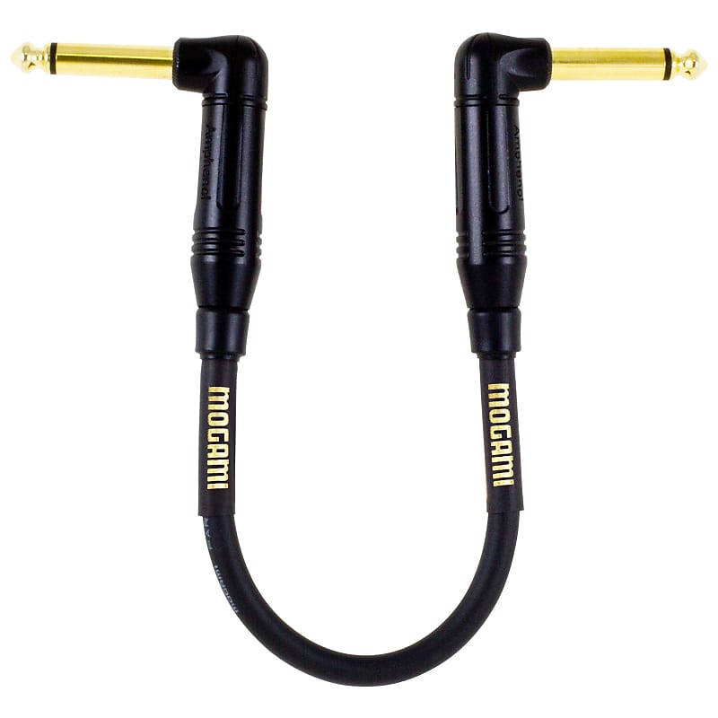 Mogami Gold Series 1.5 FT Patch Cable Angled Plugs image 1