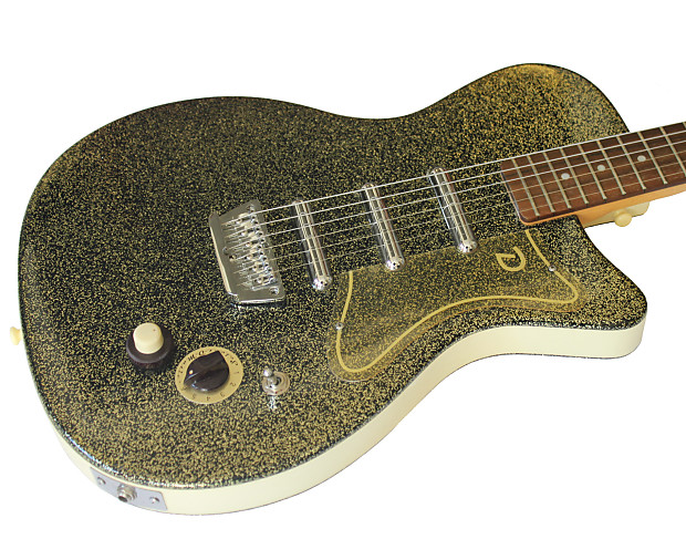 Danelectro 56-U3 Reissue Gold Sparkle Electric Guitar | Reverb