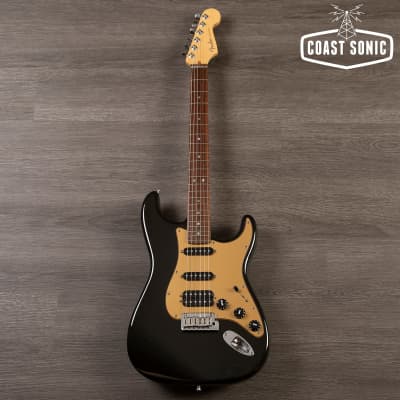 2005 Fender American Deluxe HSS Stratocaster Montego Black Metallic image 2