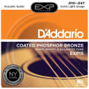 D'Addario EXP15 Coated Phosphor Bronze Acoustic Strings, Extra Light, 10-47