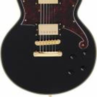 Deluxe Atlantic Solid Black 6-String RH Baritone Solidbody Electric Guitar w/ Case  DADBATLSBKGS image 12