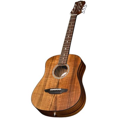 Luna SAF KOA SUPREME Safari Koa Supreme Solid Koa Top Acoustic-Electric Cutaway Guitar, New, Free Shipping image 3