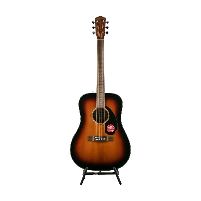 Fender FSR CD-60S Exotic Flame Maple Dreadnought Acoustic Guitar, Sunburst,  OI22054418