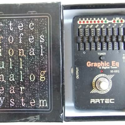 ARTEC SE-GEQ GRAPHIC EQ & CHROMATIC TUNER PEDAL, POWERFUL SOUND, WORKING BUT MISSING BATTERY COVER for sale