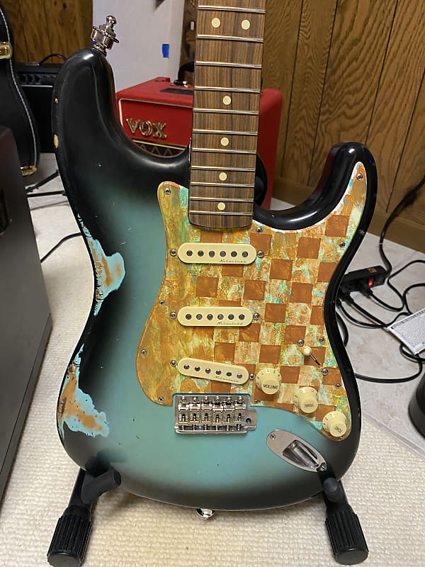 Mjt / fender style Stratocaster 2017 Hard relic custom | Reverb