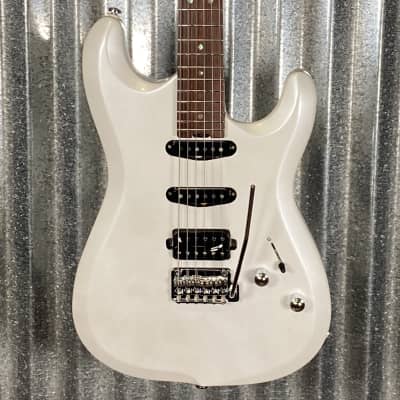 Musi Capricorn Fusion HSS Superstrat Pearl White Guitar #0147 Used for sale