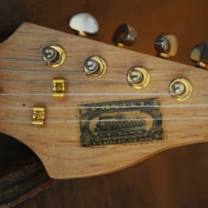 Postal Handmade Crossroads Barnwood Guitar Old Pine Body F Hole Vintage Vibrato Fender US Pickups image 9
