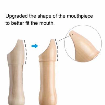 Professional Soprano Recorder Instrument For Beginner Kids Adults German Fingering Single Hole 2 Piece Pear Wood Recorder With Cotton Bag Fingering Chart Joint Grease Cleaning Kit image 3